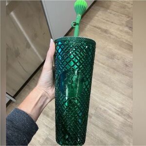 Starbucks Wicked OZ Emerald City balloon straw topper tumbler NWT